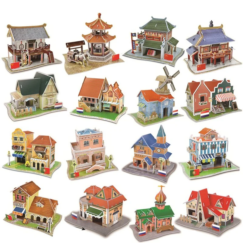 Enfants Construction célèbre National Building Architecture modèle Kit jeu éducatif Jouets casse-tête 3D Jeux de bricolage 3D Stadium Jigsaw Puzzle