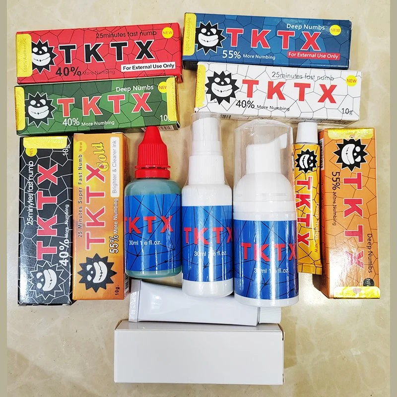 Comercio al por mayor Plainless Tktx 30ml Spray anestésico lidocaína anestésicos durante el procedimiento de tatuaje 1oz Tktx adormecer Spray