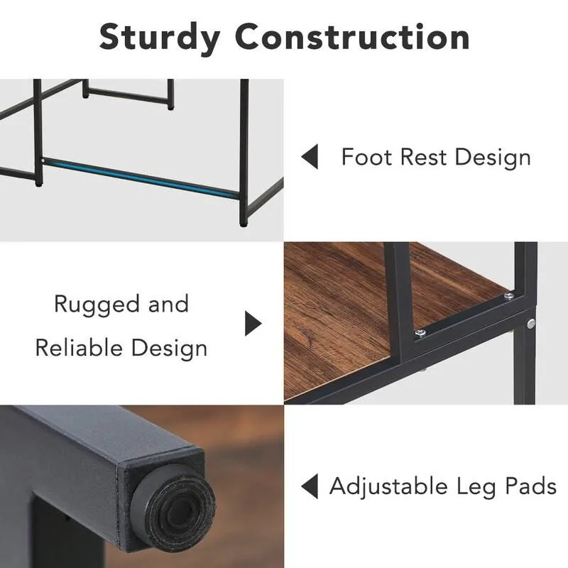 Factory L-Shaped Computer Desks Wooden PC Desks Metal Frame Office Table