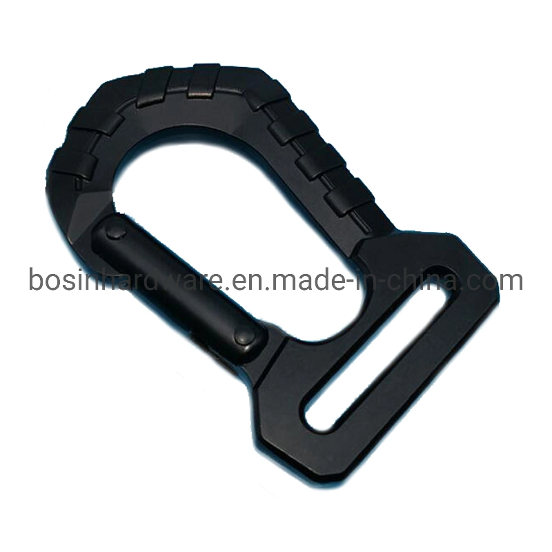 Safety Electrophoresis Black Carabiner Snap Hook for Yoga