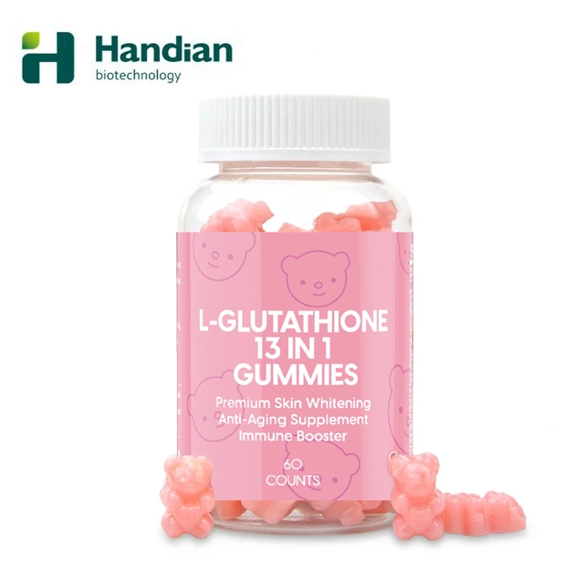 L-Glutatión Píldoras para blanquear la piel 13 en 1 Gummy Bears Biotina Colágeno Vitamina Gummy