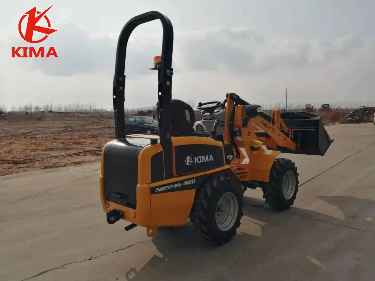 Chinese KIMA180 1000KG 1ton Front Multi-Attachment Four-Wheel Drive Compact Small Farm Construction Mini Wheel Loader