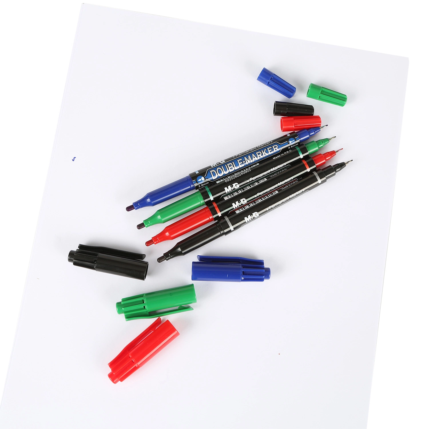 M&G Black Double Tips Permanent Marker for Both Broad and Extra Fine Writing