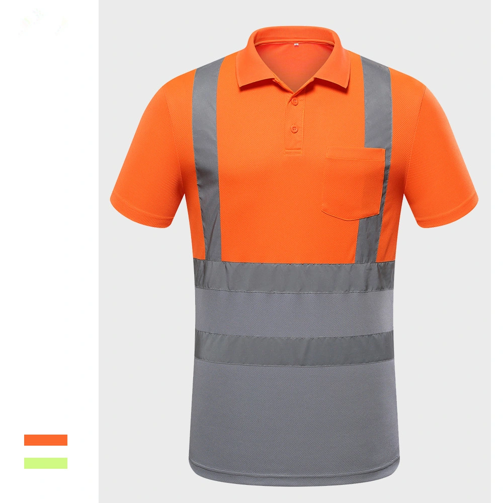 Best Selling Light Weight Breathable Bike Cycle Reflective Safety Polo T-Shirt Workwear