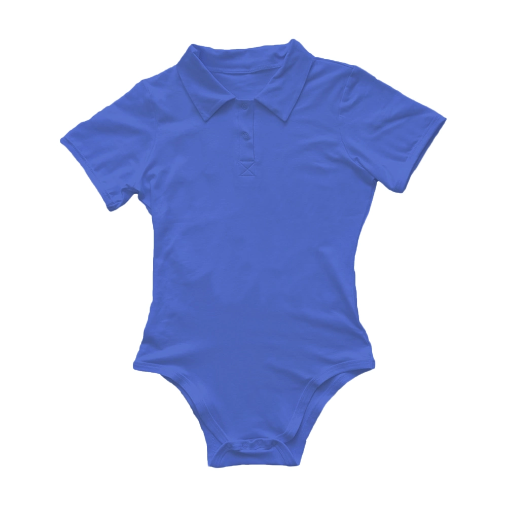 Más reciente soild Romper impresión personalizada Onesie con Logo una pieza Polo Body Suit mono liso Mujer