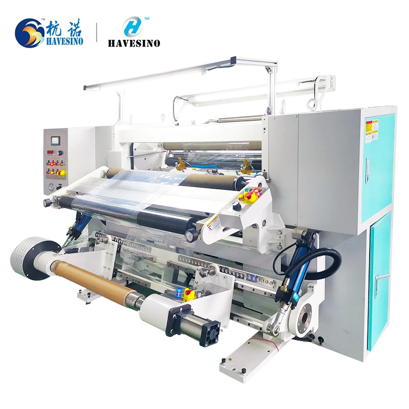 Rouleau Jumbo haute vitesse Automatique Trancheuse rembobineur pour BOPP, Pet, RPC, PVC, PE, film plastique, l'étiquette, papier aluminium, de refendage lamination de rembobinage de la machine