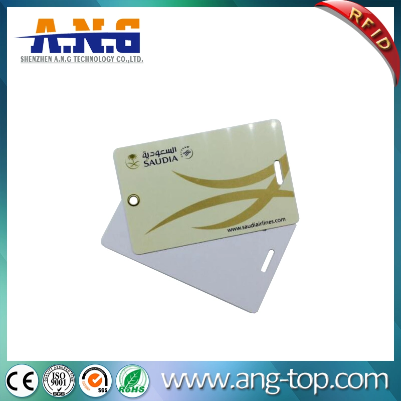 Double PVC Card with Transparent Rope for Luggage Tag