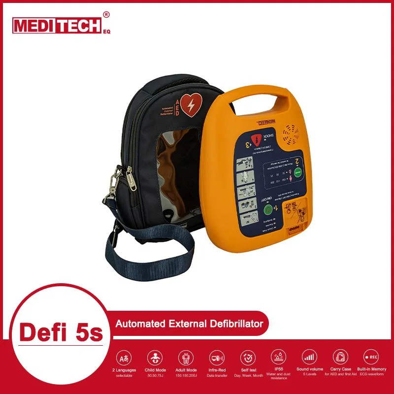 Meditech First Aid Automated External Defibrillator with Slectable Energy and Multi Language with CE