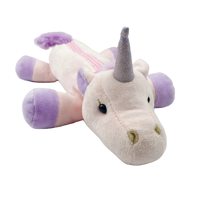 Popular Children Pen Bag 25cm Lovely Pink Unicorn Soft Plush Pencil Case