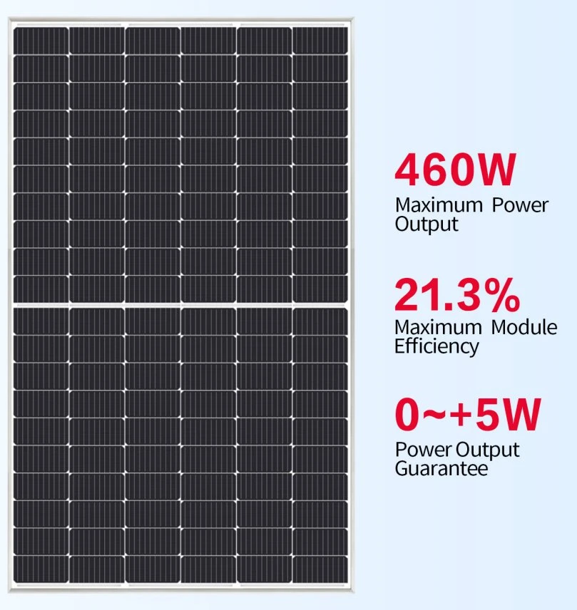 Half Cell 460W PERC Mono Solar Panel Energy System