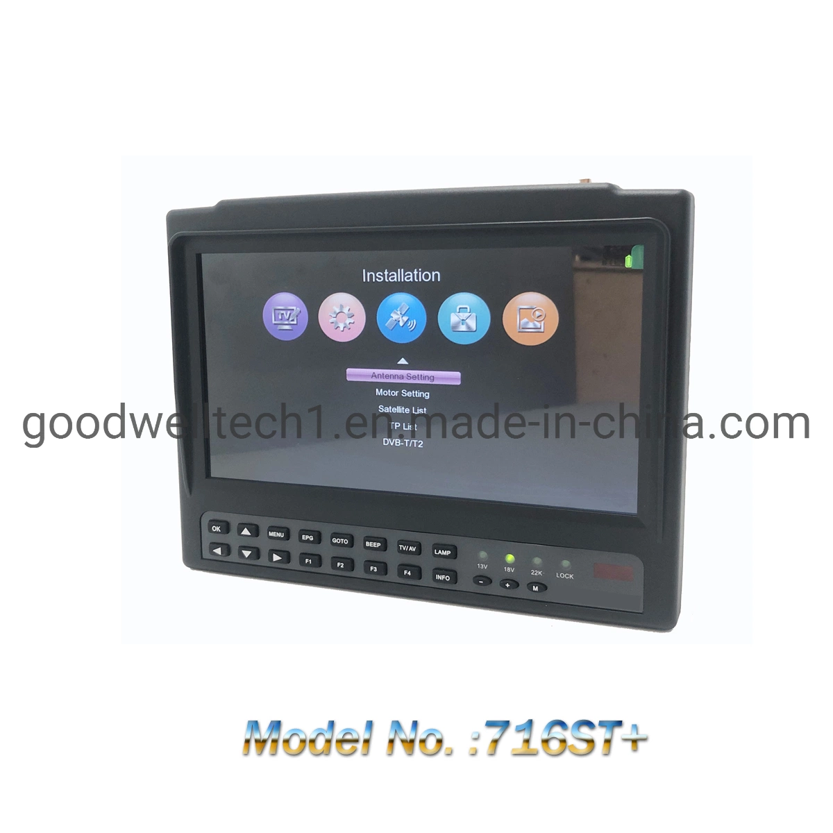 Ahd/AV /HDMI Input CCTV Camera Tester 7" Satellite Finder Monitor