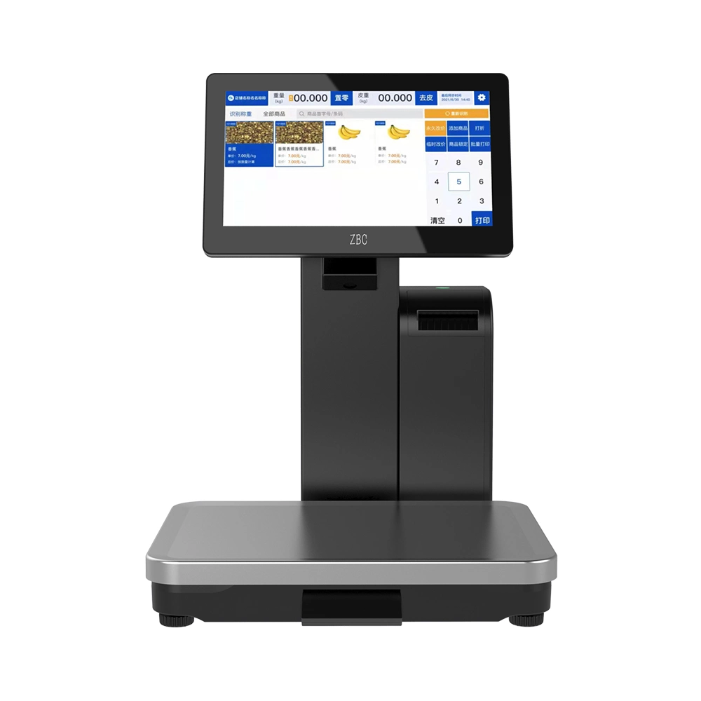 Android POS Cash Register Ai Weighing Scales with Label Printer