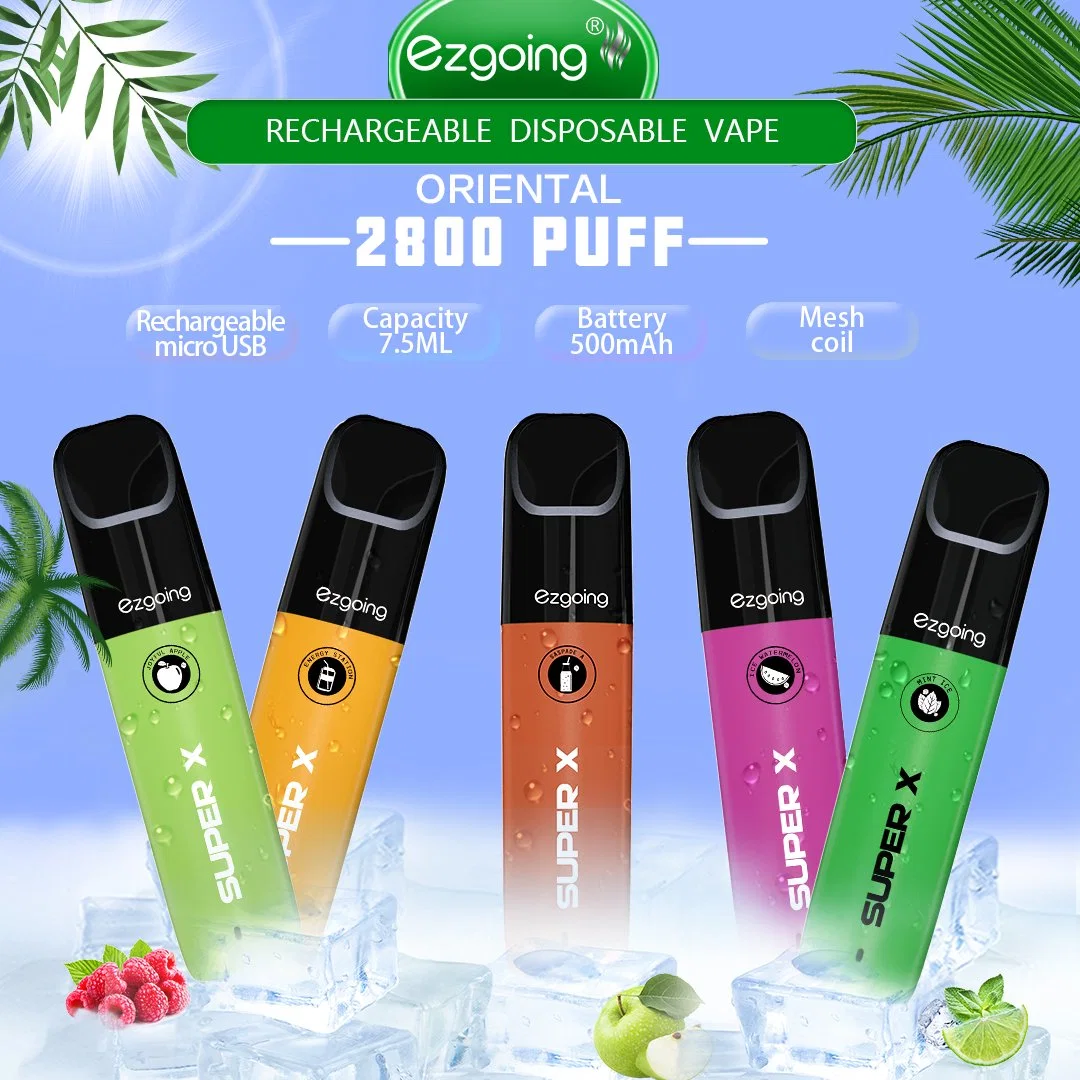 Одноразовый электронный сигаретный карандаш Eziging 2800puffs Vape от производства Шэньчжэня Одноразовый измеритель