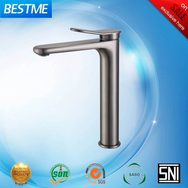 5 Year Gurrantee Sanitary Ware Bathroom Mixer Deck Mounted New Color Gun Gray Basin Faucet (BM-B15039S)