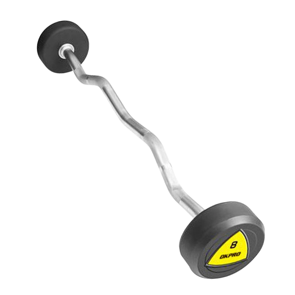 Barre de levage Okpro Power Fitness caoutchouc enduit levage fixe Ensemble de barbelés