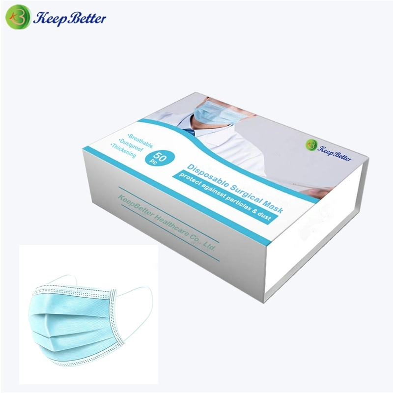 Fast Ship Certified Non-Medical Earloop Face Mask Wholesale/Supplier Supply Manufacture Disposable 3 Ply Layer Flat safety Face Mask Made in China for Public Civil Use