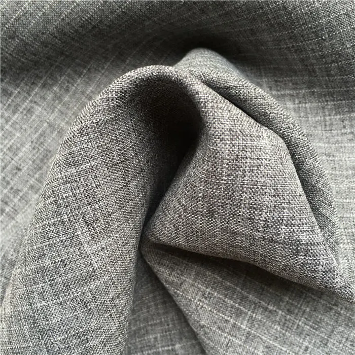 Textura Polyestaer catiónica tela lisa 5mm rayas tejido para pijama Imitación algodón / Lino tela Textil para el hogar