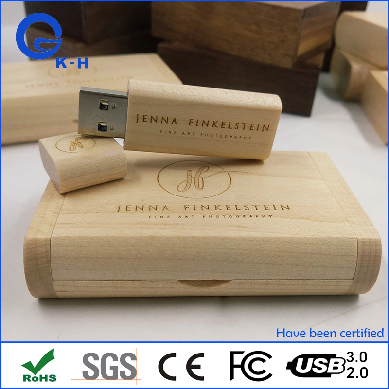 High quality/High cost performance  Custom Logo Wooden USB Flash Pen Drive