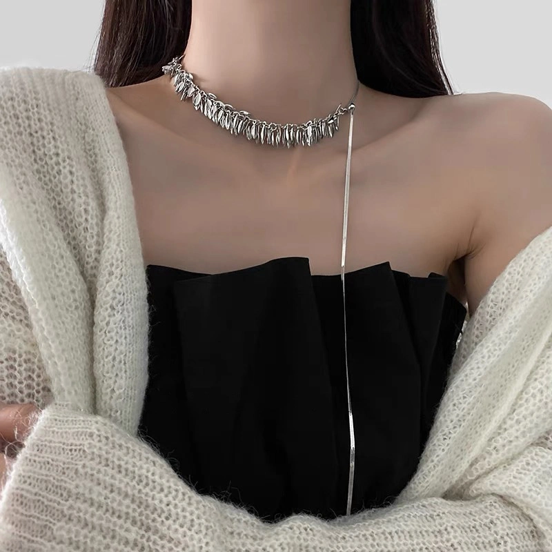 Classic Exquisite Pearl Beaded Choker Collarbone Sweater Necklace Fine Jewelry