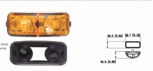 Sicherheitsbeleuchtung/Seitenaufsteller Light Lt525 E4 zertifiziert für LKW/Anhänger/Wohnwagen