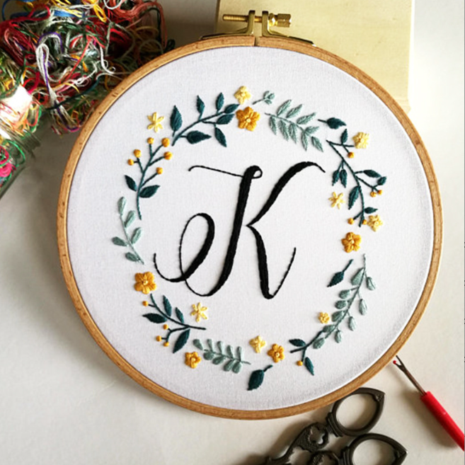 Decoration Needlework Handmade Plant Flower DIY Embroidery Kit Creative for Beginners