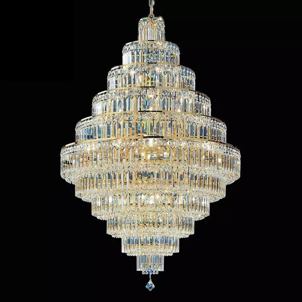 Wholesale/Supplier Manufacturer Luster Chandelier Extra Big Staircase Hang Lights Home Foyer Crystal Chandelier