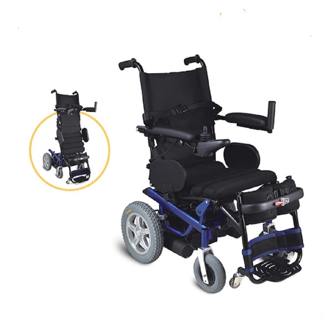 Powder Coating Chair Frame Standing up Wheelchair with Electromagnetic Brake Using Outside