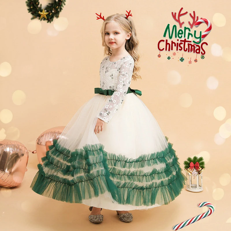 Children and Girls Christmas Dress Wedding Dress Evening Dress