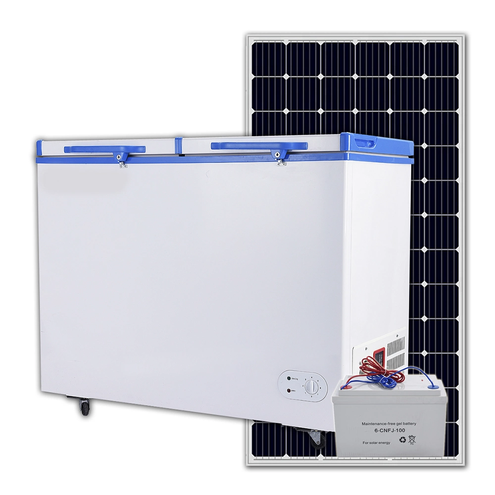 358L batería voltaje de cc 24 profundo congelador horizontal de Energía Solar