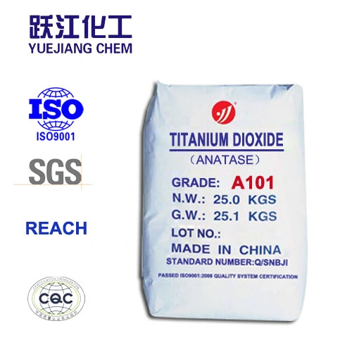 Anatase Utilisation Générale Dioxyde de Titane Pigment Chimique TiO2 A101