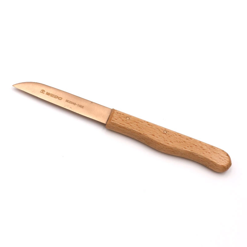 WEDO 7" Beryllium Copper Knife Non-Sparking Wooden Handle Cutting Knife Bam/FM/GS Certified