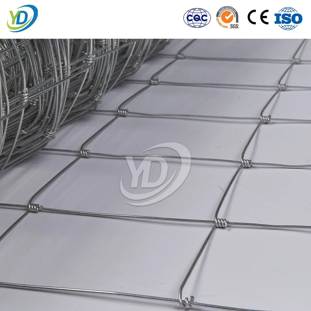 Yeeda Galvanized Wire Garden Fence China Suppliers Galvanized Wire Netting 4feet X 8feet Galvanized Farm Fence Wire 47-Inch Hinged Joint Knot Field Fence