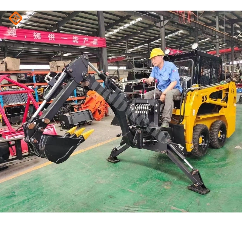 Bueno 700kg 850kg 950kg Multi-Function Small Skid Steer Loaders with Breaker, Planer, Road Cutting Saw, Wheel Saw, Guardrail Planer, Blower