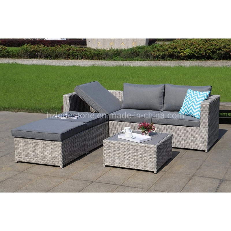 Hot Sale Luxury Outdoor Rattan Furniture Garden Sofa Set with Waterproof Cushion