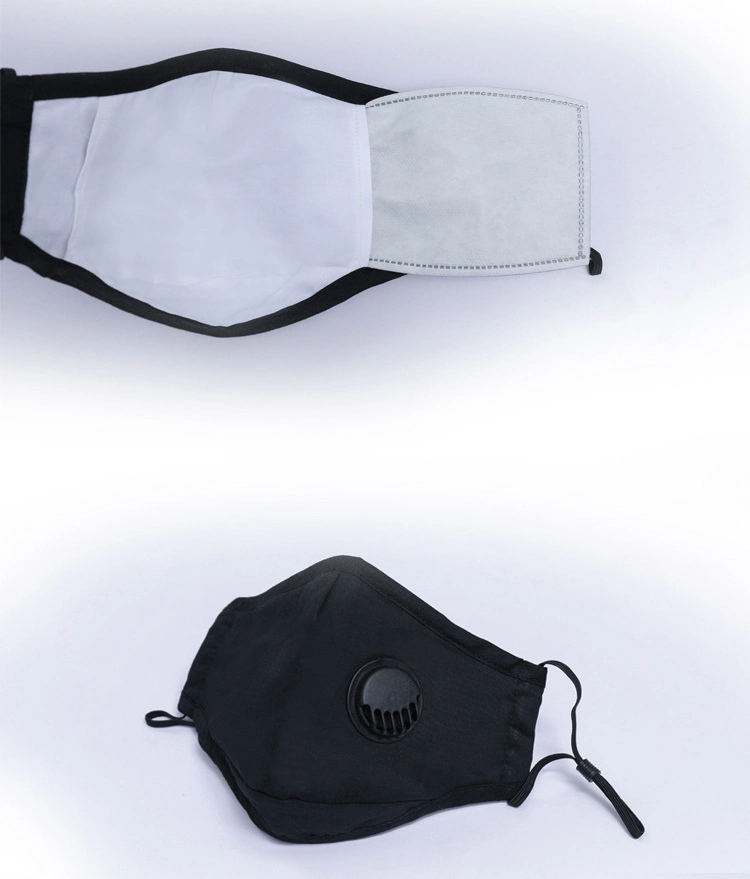 Pm2.5 Anti-Dust Protective Reusable 3D 4 Layers Masks with Filter Valve and Filter Pad for Outdoors