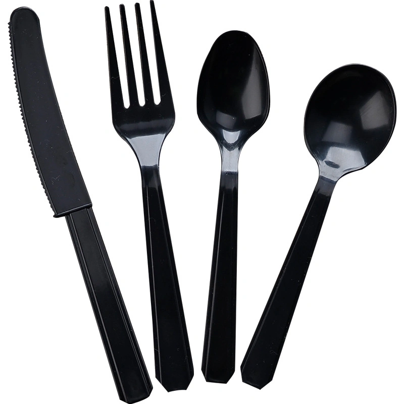 Disposable OEM PP/PS/PLA Flatware Cutlery Sets Flight Plastic Spoon Fork and Knife Kit Plastic Cutlery Packaging