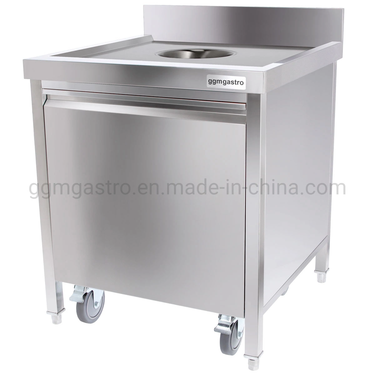 Commercial Stainless Steel Kitchen Recycling Waste Bin Garbage Box