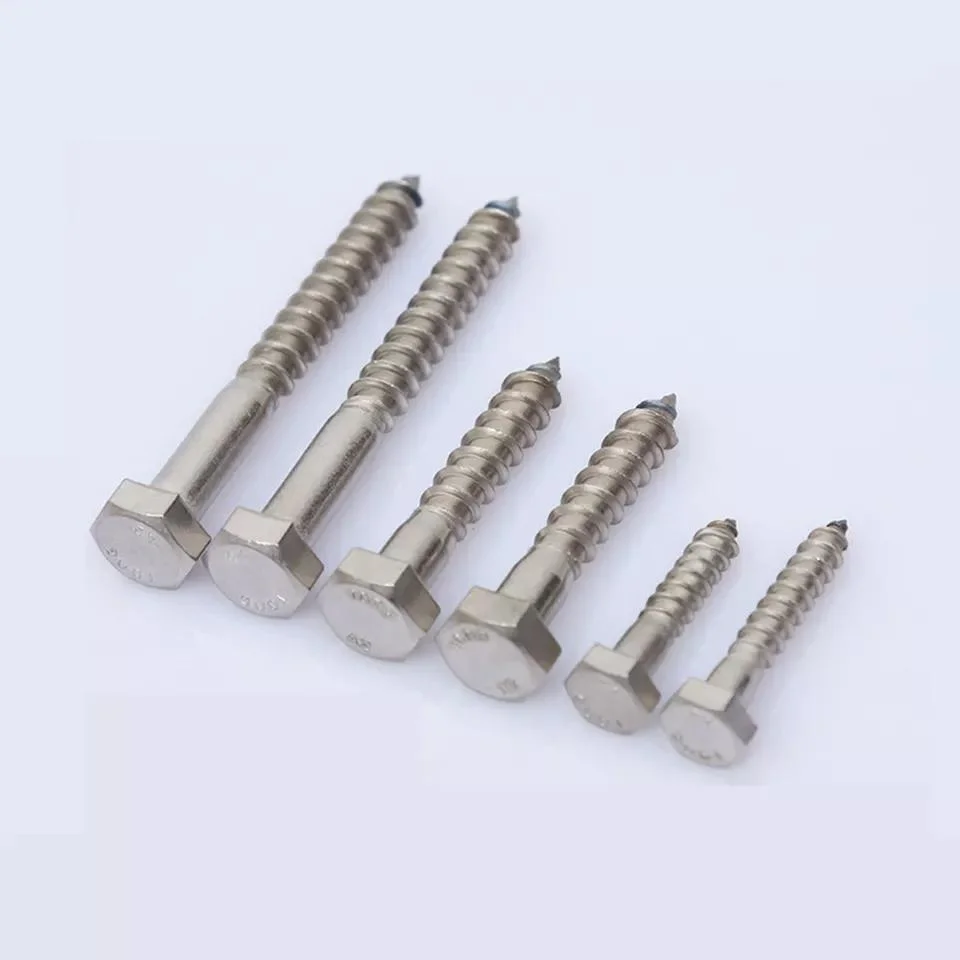 201 High quality/High cost performance  Stainless Steel Hex Head Self Tapping Screws Half Thread Furniture Barrel Bolt Set for Beds Chairs, Crib