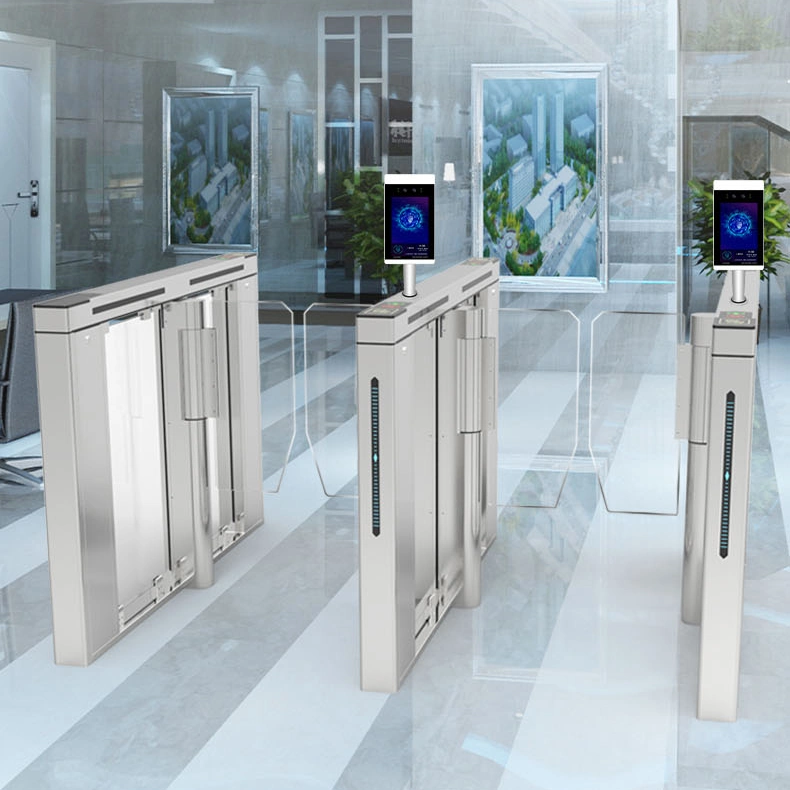 High Speed Anti-Crush Optical Face Recognition Turnstiles Swing Barrier Gate