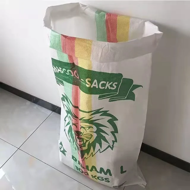 25 kg 50 kg arroz Cor personalizada saco de polipropileno entrançado fabricante