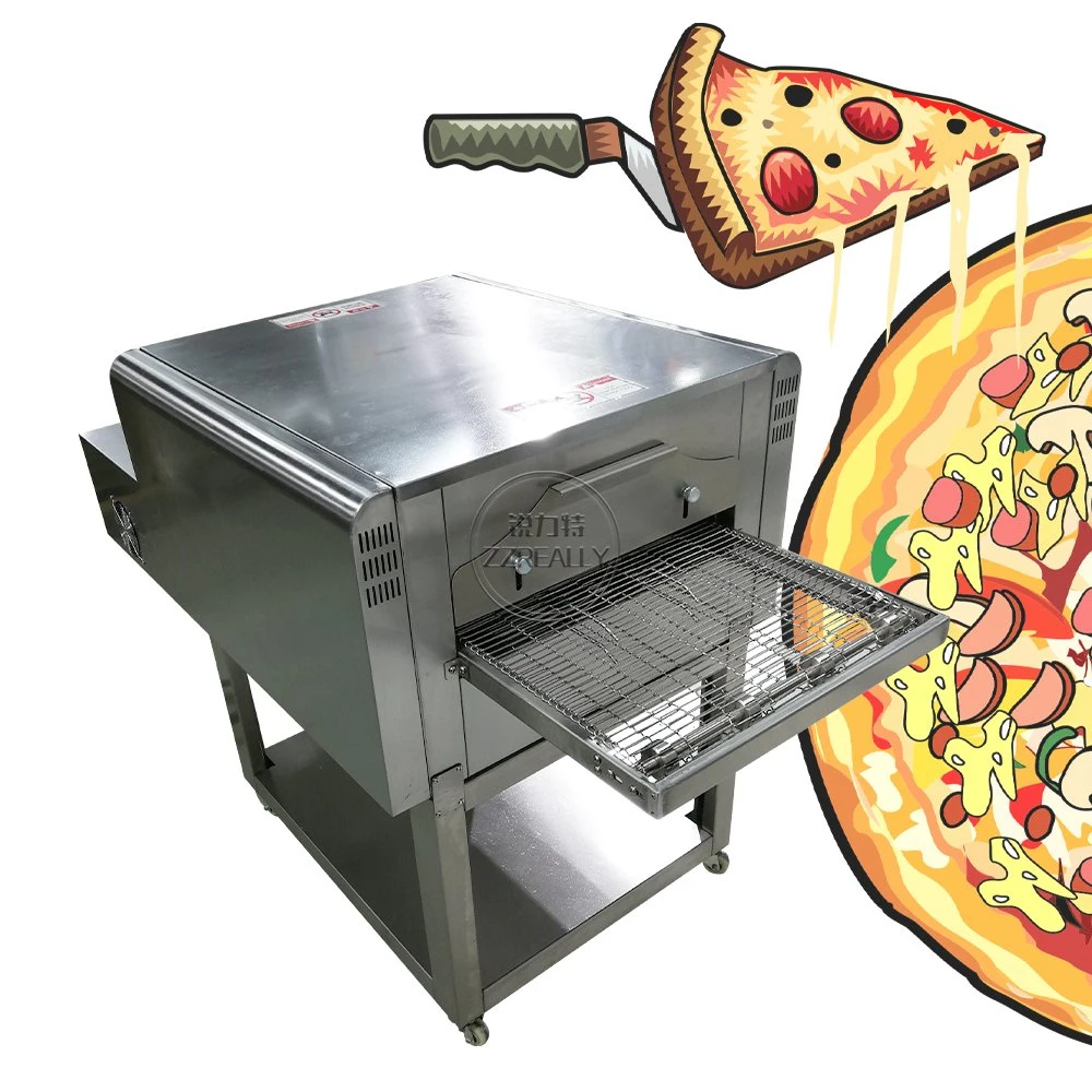 OEM Commercial 300c Kettenfahrzeug Pizza Backofen Automatische Lebensmittelbackautomaten Ausstattung Brotbacken Steak Bäckerei Backofen