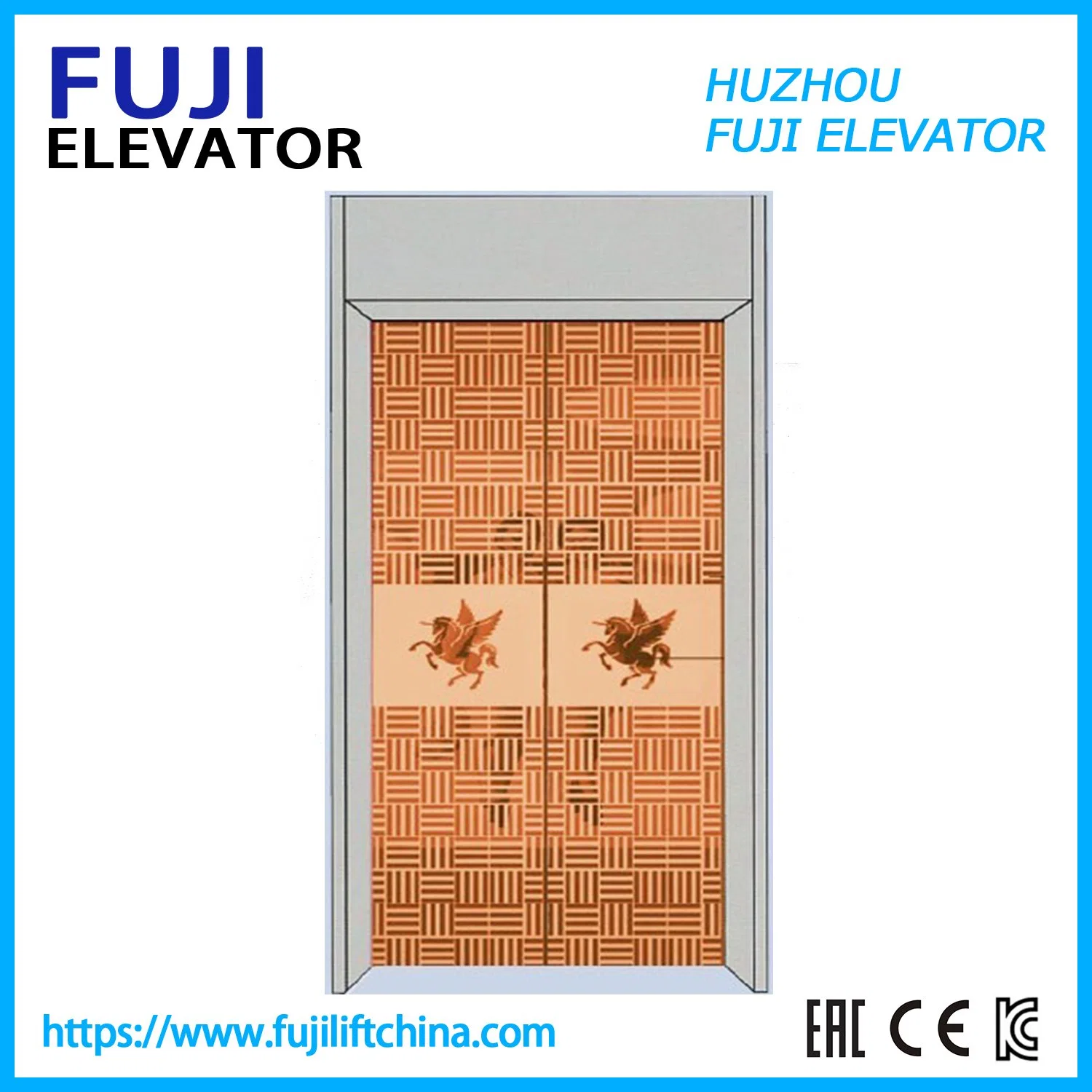 AC sin operador FUJI High Quality Export Wooden Case Passenger Ascensor