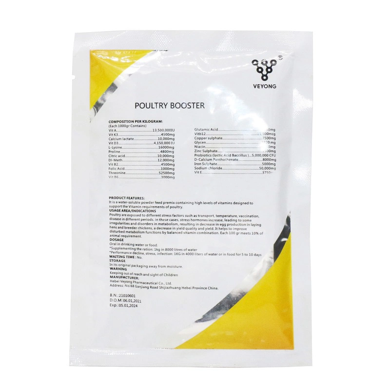 Multivitamin Soluble Powder Poultry Stress Pack Broiler Booster Soluble Powder for Chicken Wholesale/Supplier From Hebei Veyong