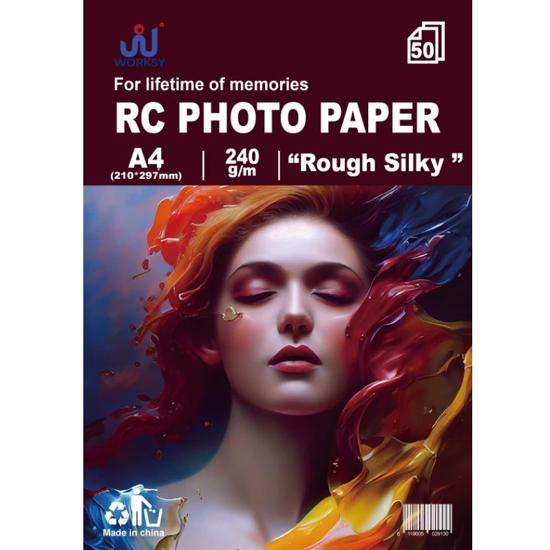 Inkjet RC Silky Photo Paper Resin Coated Photo Paper Water Proof 260GSM