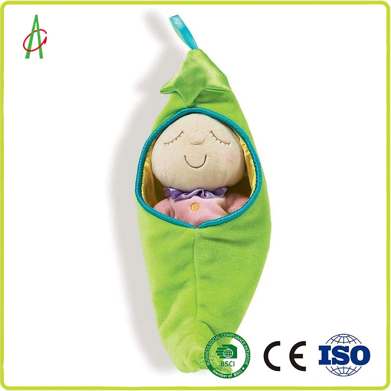 Soft Stuffed Baby Comfortable Pea Washable Insect Rabbit Peanut Shape Plush Toy