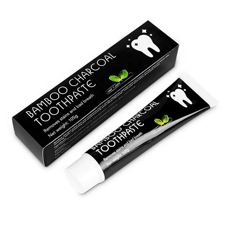 Saveur de menthe Cutesmile Fluoride-Free charbon activé biologique de l'huile de noix de coco des dents de la pâte dentifrice noir