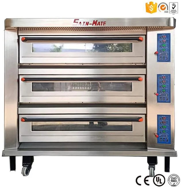 Top Quality Electric Deck Oven for Bread Backing Baking Equipment 3 Deck 12 Trays Commercial Electric Bread Stove Oven