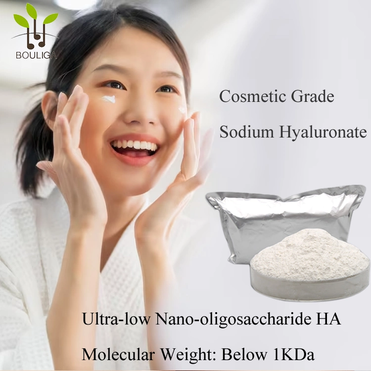 Le poids moléculaire moyen l'acide hyaluronique Grade cosmétique hyaluronate de sodium en poudre