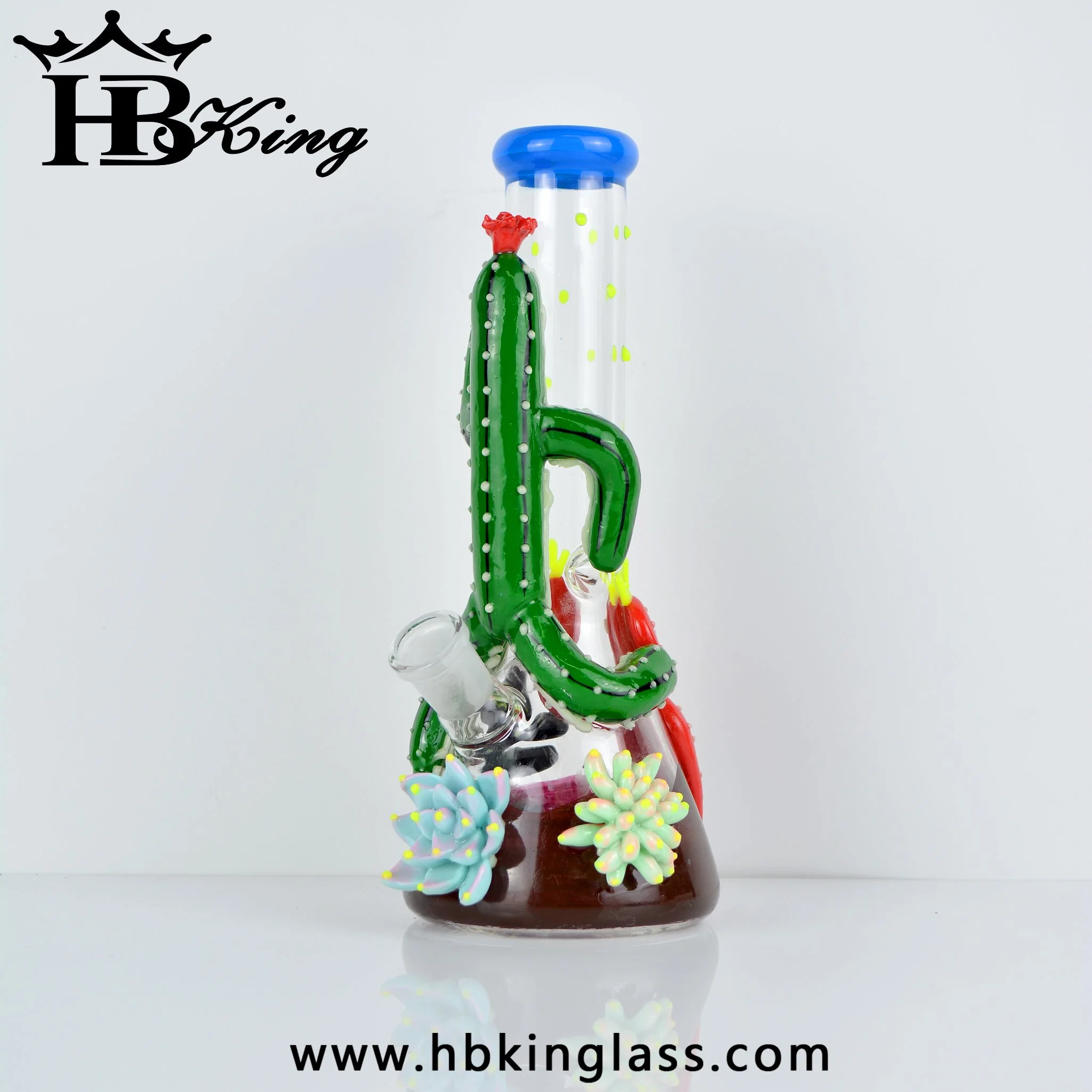 Commerce de gros 350mm de haut en verre borosilicaté caractère Hand-Painted Zombie Triangle tuyau bouteille brûleur à huile du tuyau de fumer