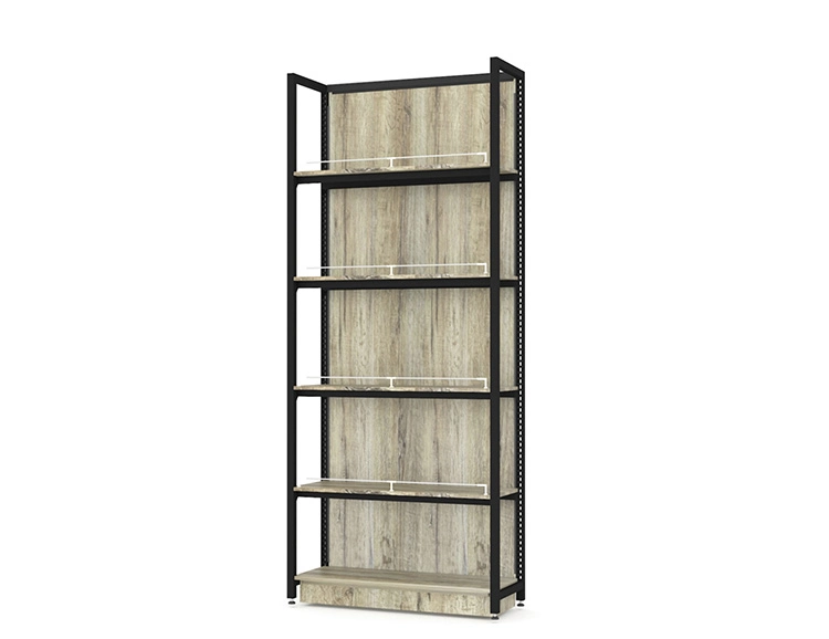 Manufacturer Metal Wooden Style Gondola Shelving Display Stand Shelves